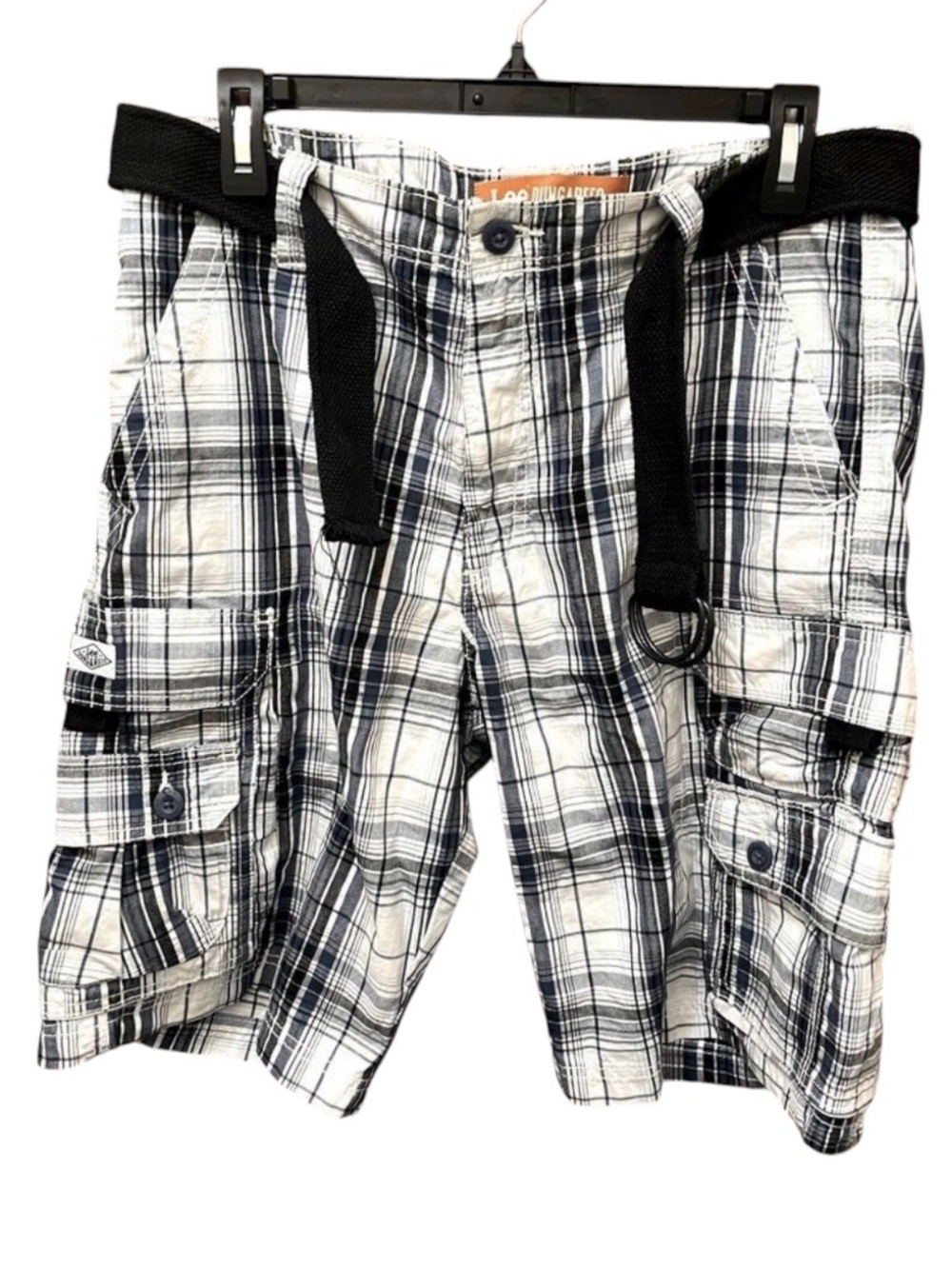 Lee Dungarees Plaid Cargo Shorts